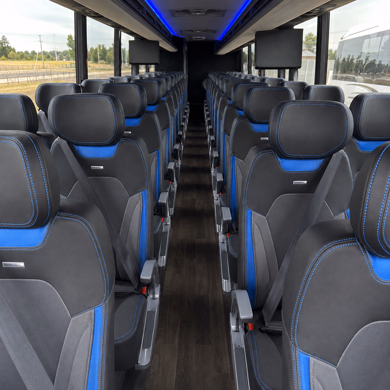 palm coast charter bus interior
