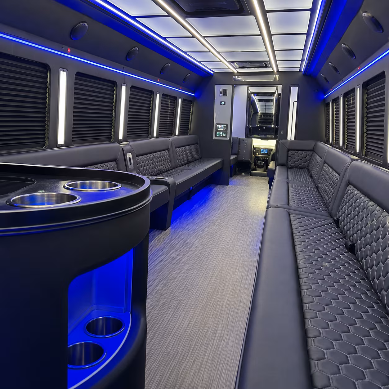 palm coast party bus rental interior
